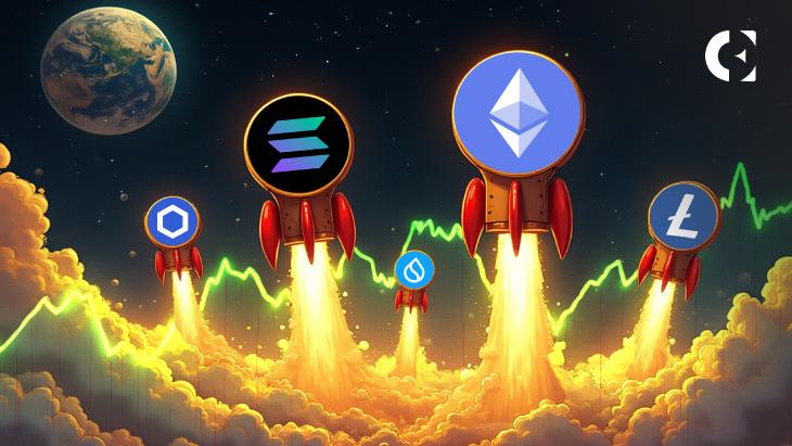 山寨币领涨,ETH、SOL、LINK、SUI 和 LTC 带头市场回升