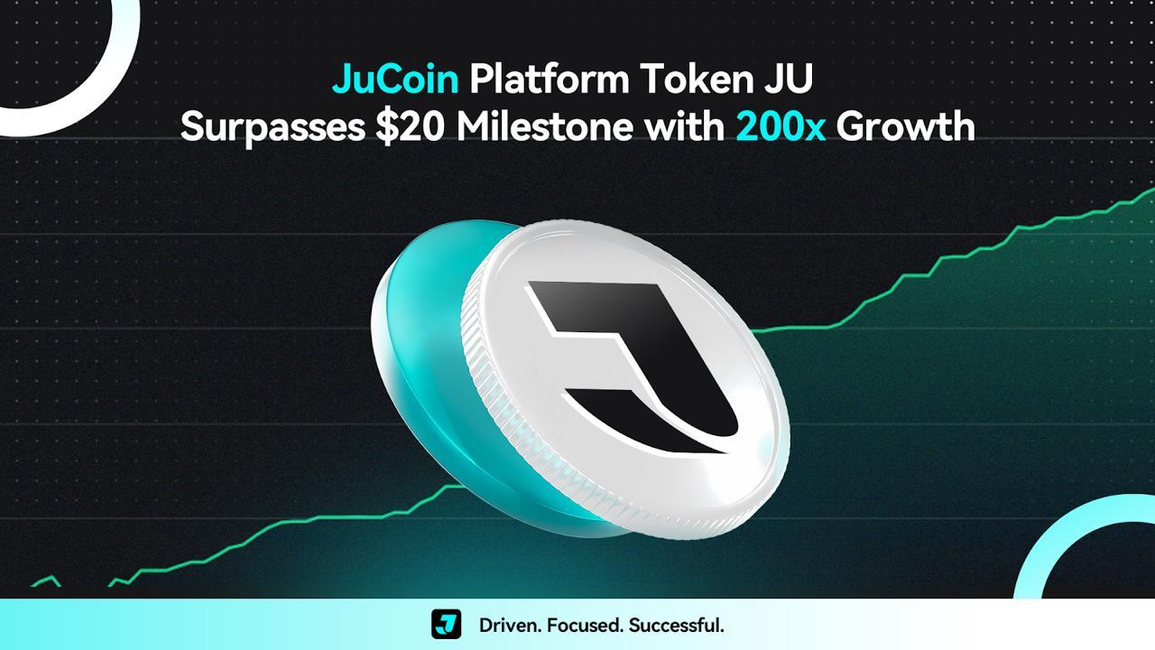 JuCoin平台代币JU飙升至20美元，涨幅达200倍